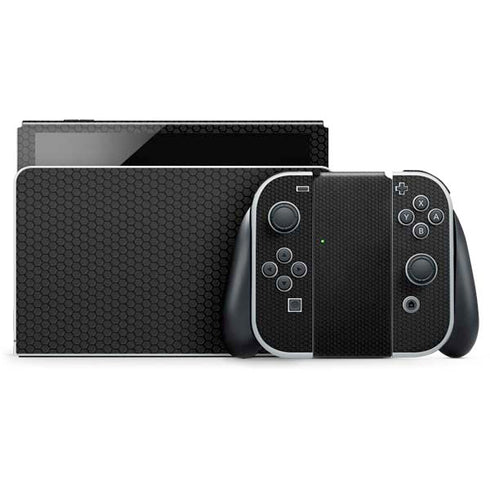 Specialty Vinyl Black Hex Texture Nintendo Switch OLED (2021) Skin